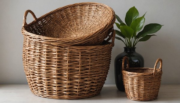 Des paniers en osier élégants pour un rangement stylé et pratique